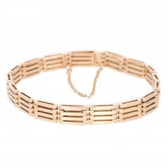 Antique Edwardian Rose Gold Gate Bracelet