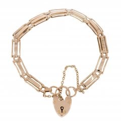 Antique Edwardian Rose Gold Gate Bracelet
