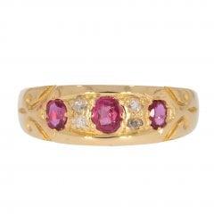 Antique Edwardian Ruby & Diamond Dress Ring