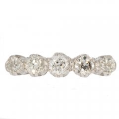 Antique Edwardian White Gold Diamond Five Stone Ring