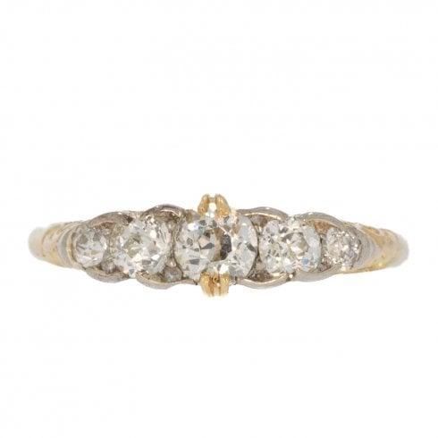 Antique Victorian Diamond Five Stone Ring