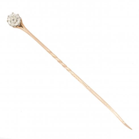 Antique Victorian Gold Diamond Stick Pin
