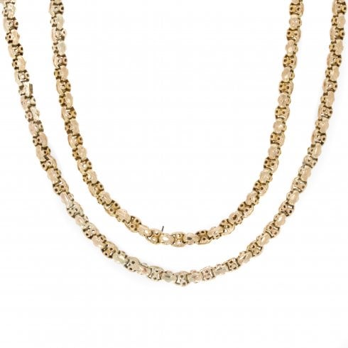 Antique Victorian Gold Fancy Link Guard Chain