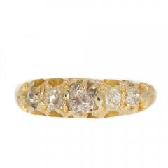 Antique Victorian Gold Five Stone Ring