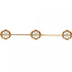 Antique Victorian Gold Old-Cut Diamond Brooch