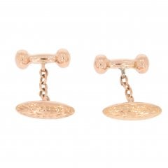 Antique Victorian Gold Rose Gold Patterned Cufflinks