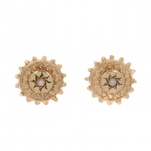 Antique Victorian Seed Pearl Stud Earrings