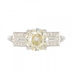 Art Deco Style Old-Cut Diamond Solitaire