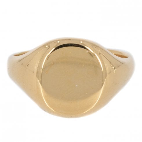 c1915 Gold Oval Signet Ring