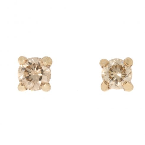 Cinnamon Diamond Ear Studs