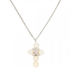 Cultured Pearl Cross Pendant
