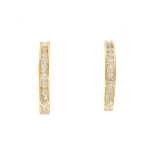 Diamond Hoop Earrings