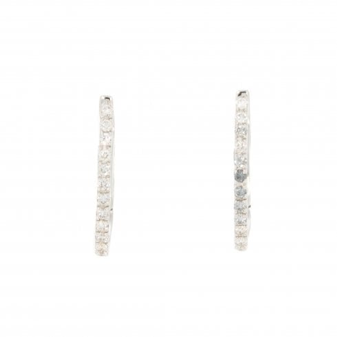 Diamond Hoop Earrings