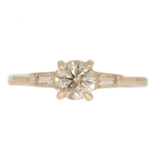 Diamond Solitaire Gold Ring