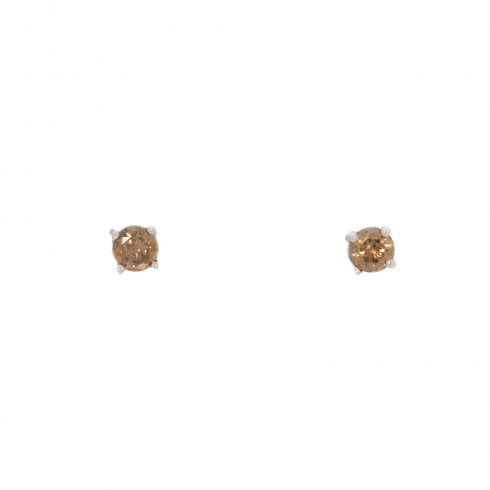 Gold Cinnamon Diamond Ear Studs