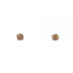 Gold Cinnamon Diamond Ear Studs