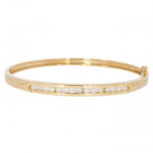 Gold Diamond Bangle