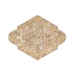 Gold Diamond Cluster Ring