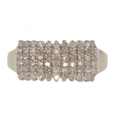 Gold Diamond Cluster Ring