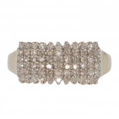 Gold Diamond Cluster Ring