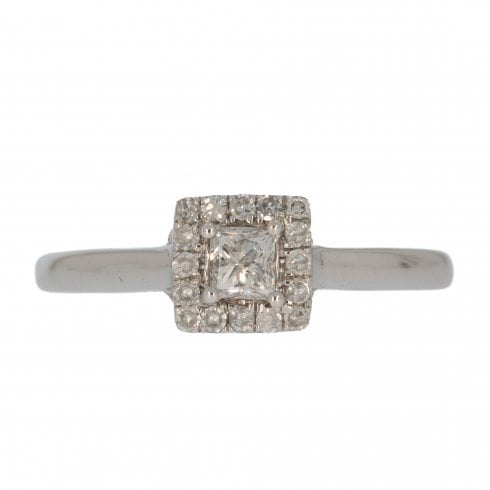 Gold Diamond Cluster Ring
