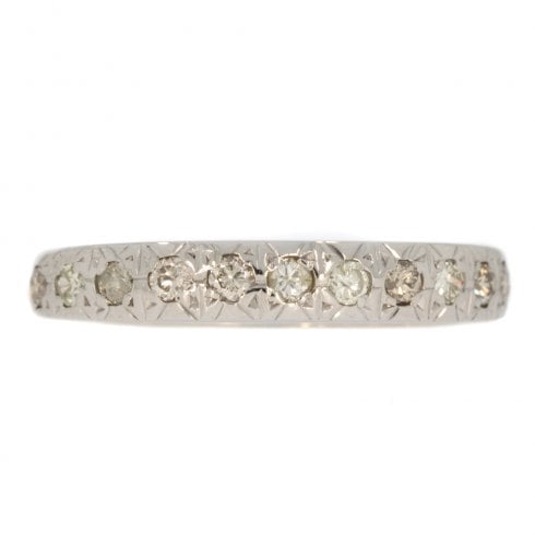 Gold Diamond Half Eternity Ring