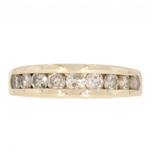 Gold Diamond Half Eternity Ring