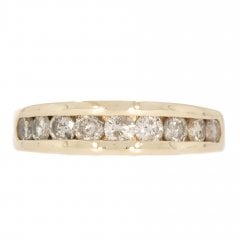 Gold Diamond Half Eternity Ring