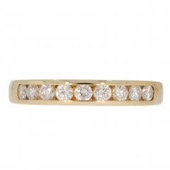 Gold Diamond Half Eternity Ring