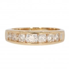 Gold Diamond Half Eternity Ring