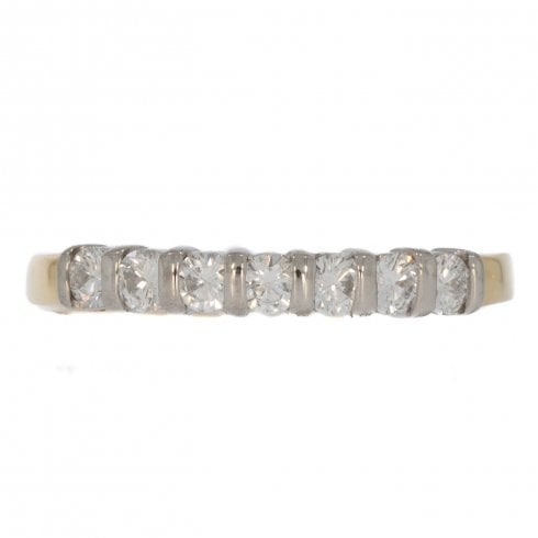 Gold Diamond Half Eternity Ring