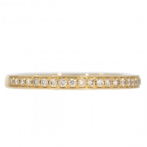 Gold Diamond Half Hoop Ring