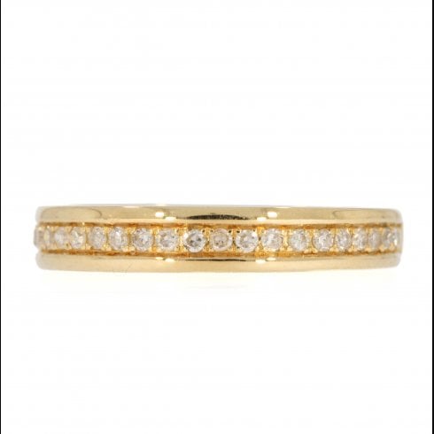 Gold Diamond Half Hoop Ring