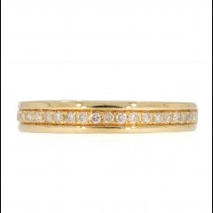 Gold Diamond Half Hoop Ring