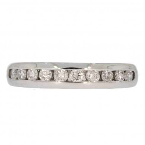 Gold Diamond Half Hoop Ring