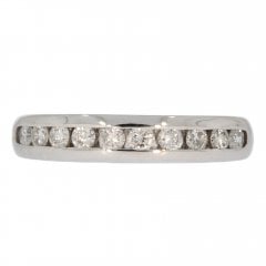 Gold Diamond Half Hoop Ring