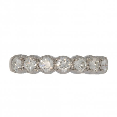 Gold Diamond Half Hoop Ring
