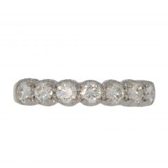 Gold Diamond Half Hoop Ring