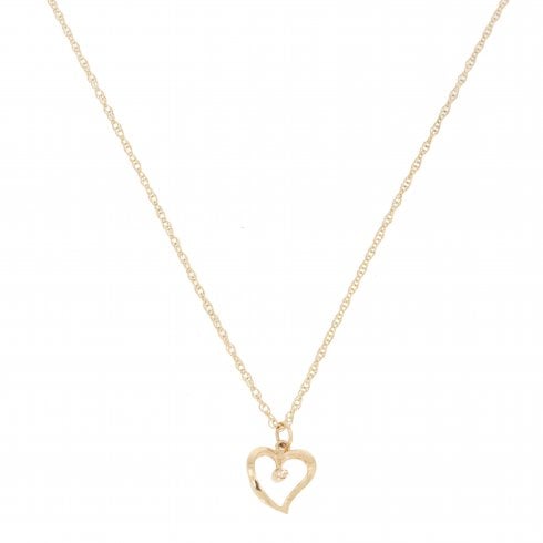 Gold Diamond Heart Pendant