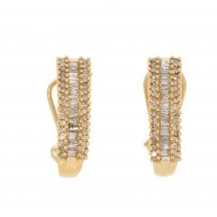 Gold Diamond Hoop Earrings