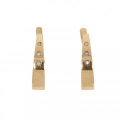 Gold Diamond Hoop Earrings