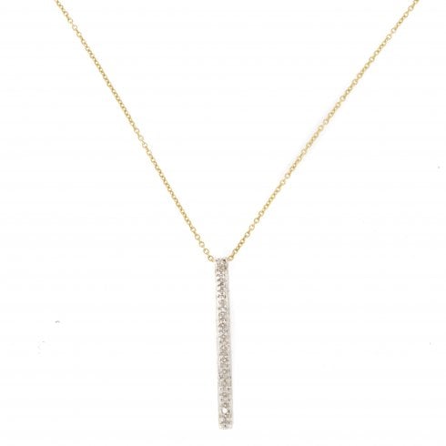 Gold Diamond Line Pendant