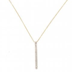 Gold Diamond Line Pendant