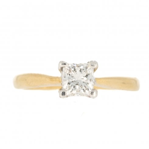 Gold Diamond Solitaire Ring