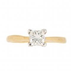 Gold Diamond Solitaire Ring