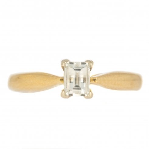 Gold Diamond Solitaire Ring