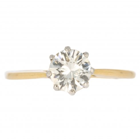 Gold Diamond Solitaire Ring