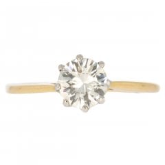 Gold Diamond Solitaire Ring