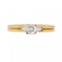 Gold Diamond Solitaire Ring