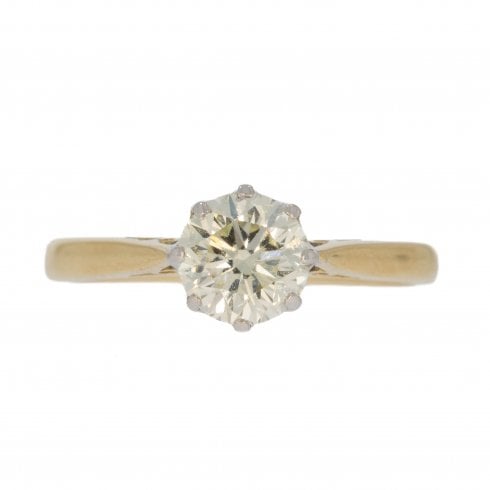 Gold Diamond Solitaire Ring